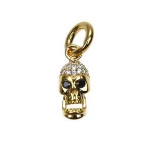 NEW STORY JEWELLERY women's skull charm pendant in gold plate